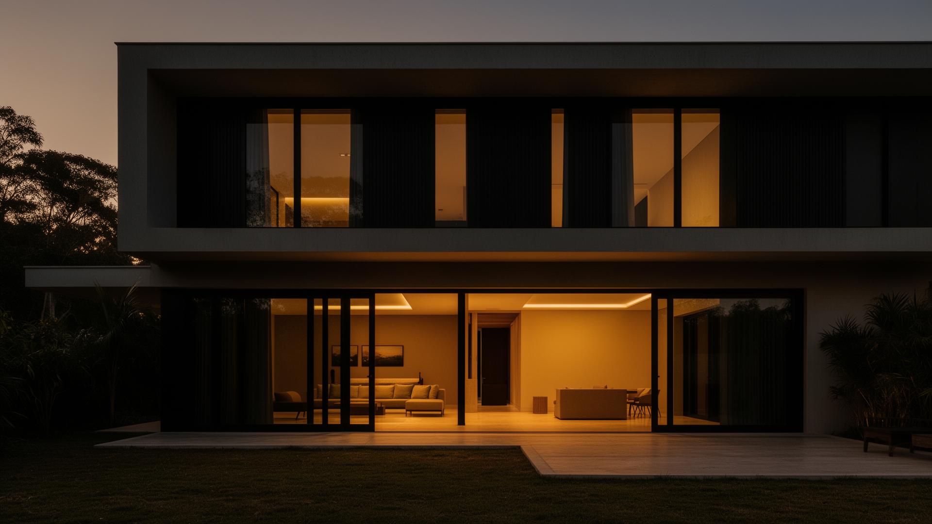 Casa moderna com esquadrias em PVC Dreams